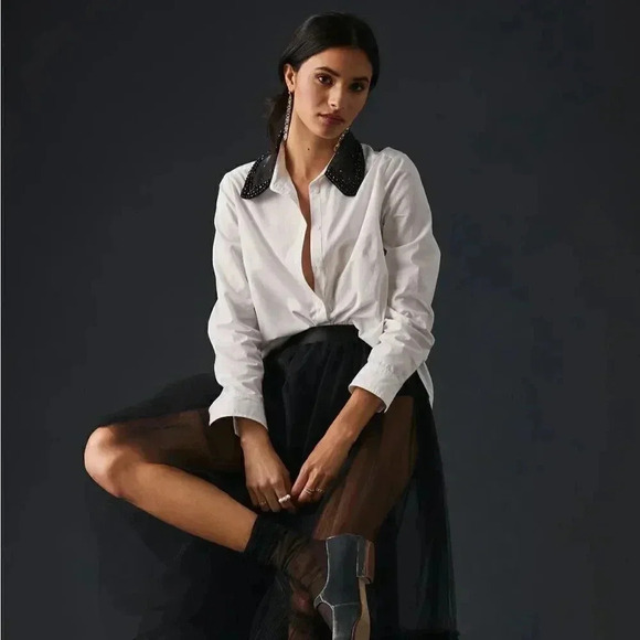 Anthropologie | Maeye Collared Blouse - Picture 1 of 15